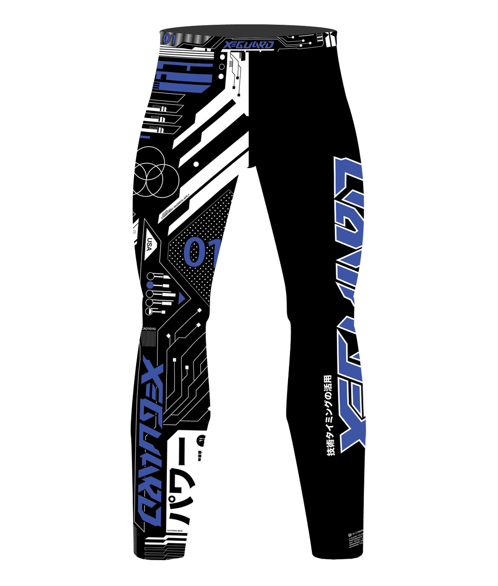 Cybercell Compression Pants (BLUE) – X-Guard Brand: Brazilian Jiu Jitsu ...